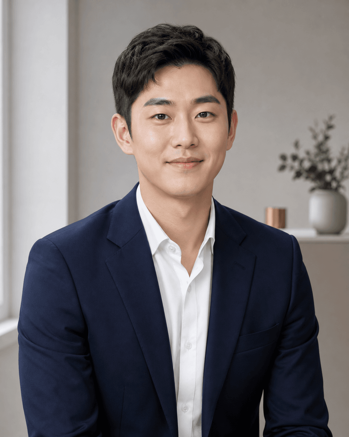 젊고 신뢰감 있는 한국인 남성 금융 컨설턴트 이미지